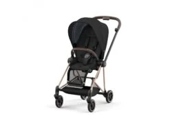 CYBEX BU542 - Poussette MIOS 3 Châssis Rose Gold Habillage Deep Black