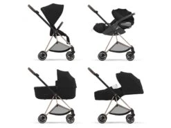 CYBEX BU542 - Poussette MIOS 3 Châssis Rose Gold Habillage Deep Black -Poussette Promotion Boutique cybex bu542 poussette mios 3 chassis rose gold habillage deep black 1600 4