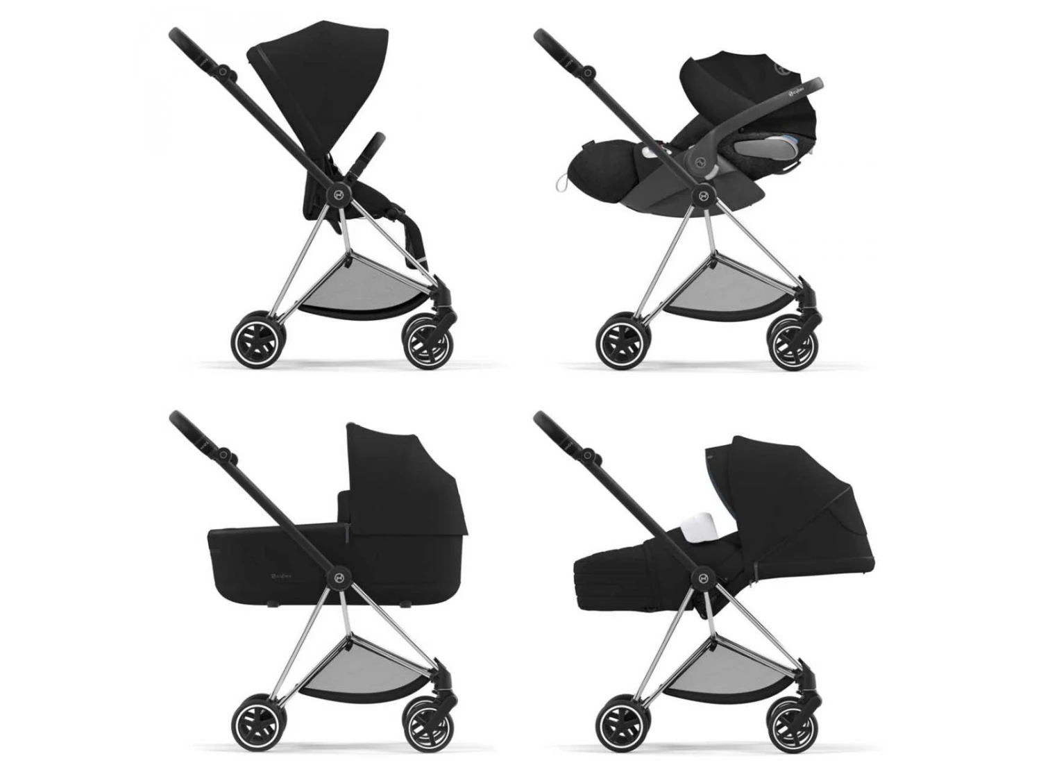 CYBEX BU544 - Poussette MIOS 3 Châssis Chrome Noir Habillage Deep Black 7 CYBEX BU544 - Poussette MIOS 3 Châssis Chrome Noir Habillage Deep Black – Image 7