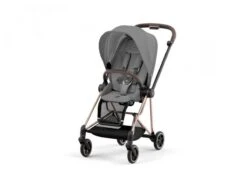 CYBEX BU546 - Poussette MIOS 3 Châssis Rose Gold Habillage Soho Grey