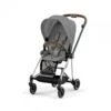 CYBEX BU549 - Poussette MIOS 3 Châssis Chrome Marron Habillage Soho Grey