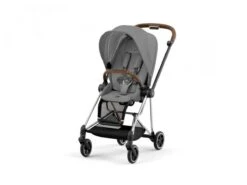 CYBEX BU549 - Poussette MIOS 3 Châssis Chrome Marron Habillage Soho Grey