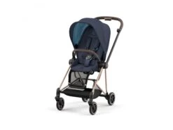 CYBEX BU550 - Poussette MIOS 3 Châssis Rose Gold Habillage Nautical Blue