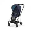 CYBEX BU552 - Poussette MIOS 3 Châssis Chrome Noir Habillage Nautical Blue
