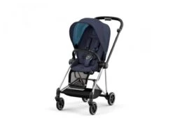 CYBEX BU552 - Poussette MIOS 3 Châssis Chrome Noir Habillage Nautical Blue