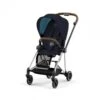 CYBEX BU565 - Poussette MIOS 3 Châssis Chrome Marron Habillage Midnight Blue