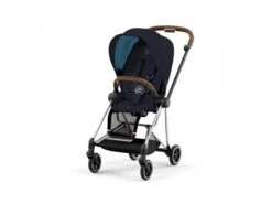 CYBEX BU565 - Poussette MIOS 3 Châssis Chrome Marron Habillage Midnight Blue