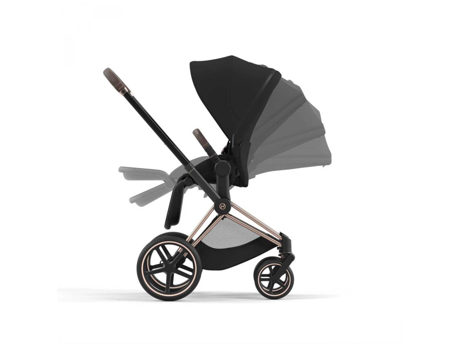 CYBEX BU569 - Poussette PRIAM 4 Châssis Chrome Marron Habillage Deep Black 5 CYBEX BU569 - Poussette PRIAM 4 Châssis Chrome Marron Habillage Deep Black – Image 5