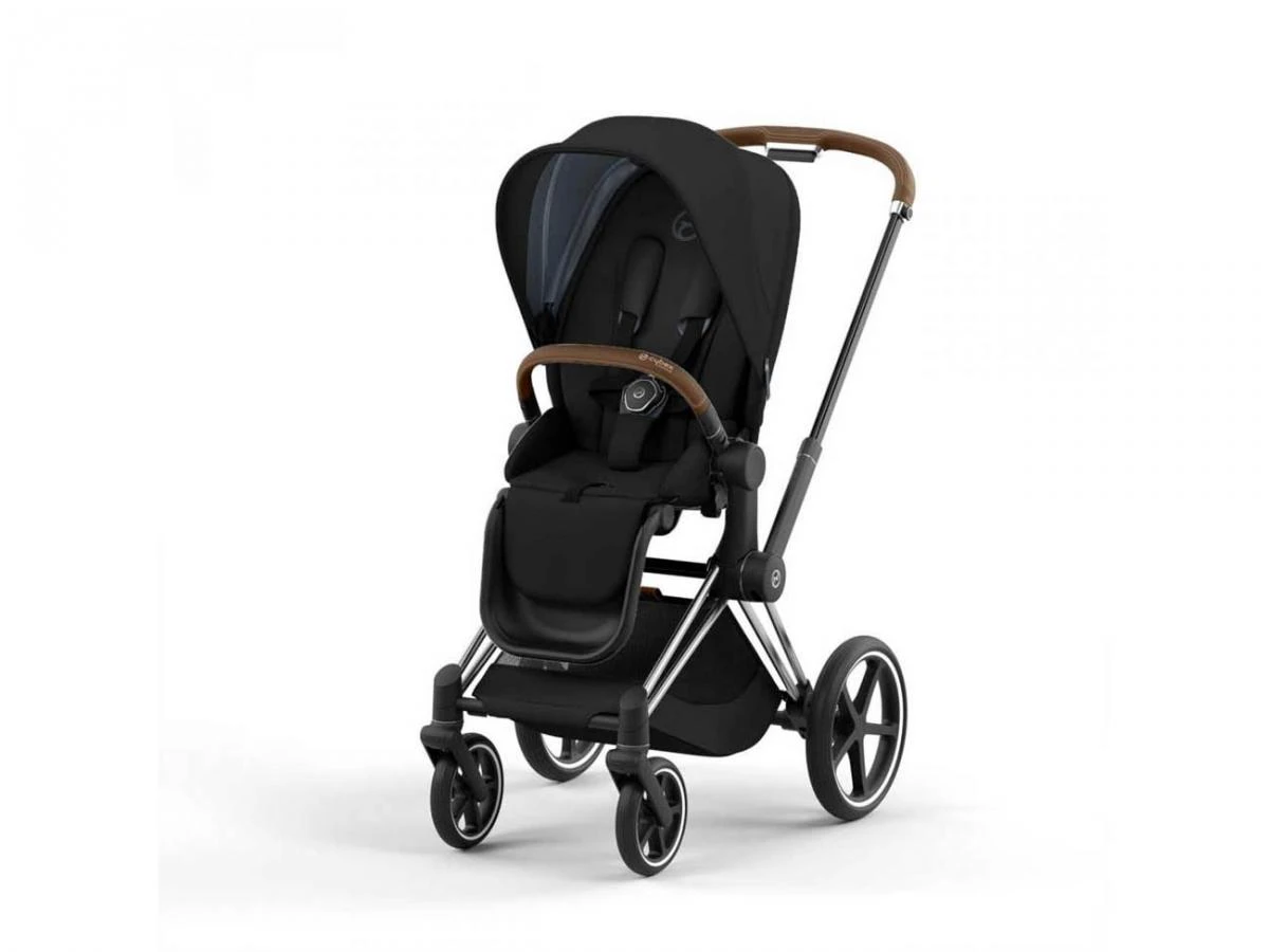 CYBEX BU569 - Poussette PRIAM 4 Châssis Chrome Marron Habillage Deep Black 1 CYBEX BU569 - Poussette PRIAM 4 Châssis Chrome Marron Habillage Deep Black