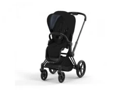 CYBEX BU579 - Poussette PRIAM 4 Châssis Matt Black Habillage Stardust Black Plus