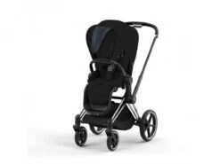 CYBEX BU580 - Poussette PRIAM 4 Châssis Chrome Noir Habillage Stardust Black Plus