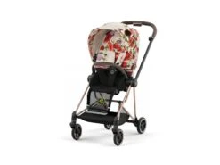 CYBEX BU590 - Poussette MIOS 3 Châssis Rose Gold Habillage Spring Blossom Light