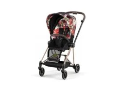 CYBEX BU595 - Poussette MIOS 3 Châssis Rose Gold Habillage Spring Blossom Dark