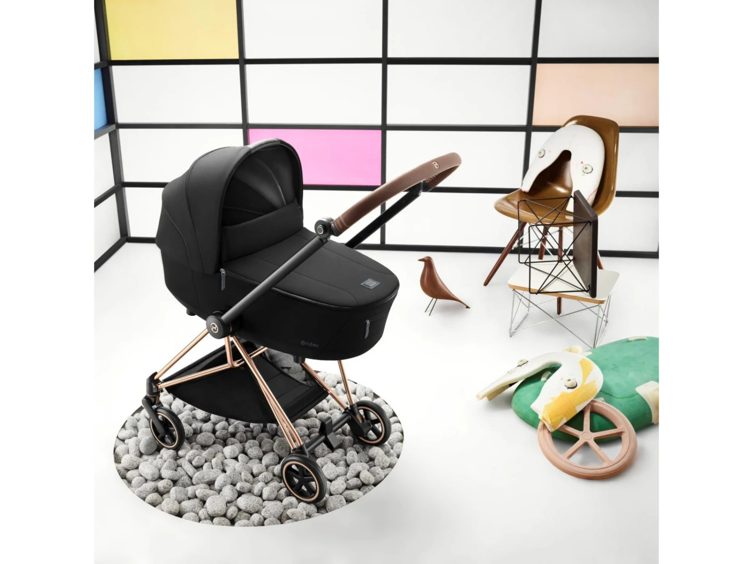 CYBEX BU601 - Poussette MIOS 3 Châssis Rose Gold Nacelle Stardust Black Platinum 4 CYBEX BU601 - Poussette MIOS 3 Châssis Rose Gold Nacelle Stardust Black Platinum – Image 4