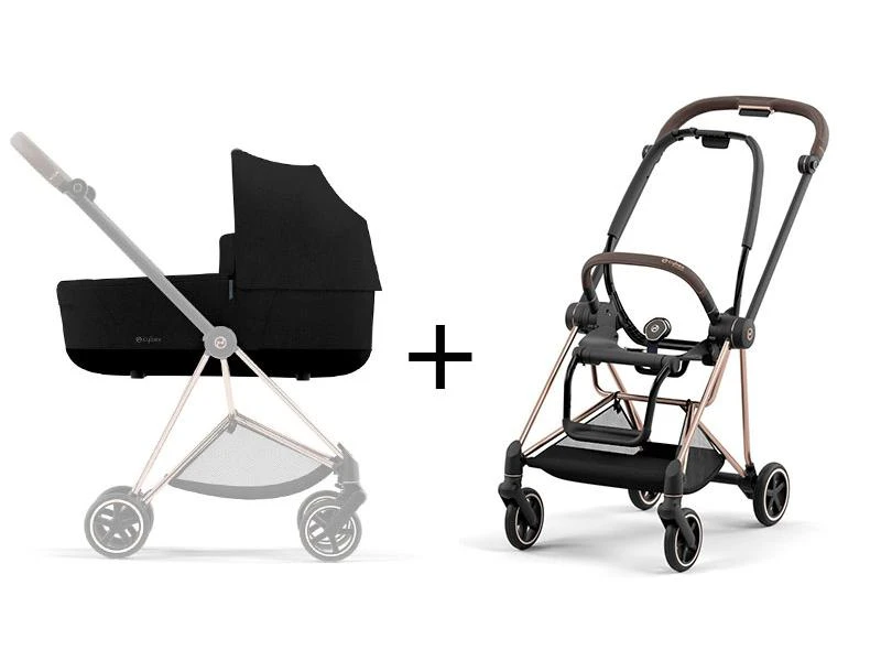 CYBEX BU601 - Poussette MIOS 3 Châssis Rose Gold Nacelle Stardust Black Platinum 2 CYBEX BU601 - Poussette MIOS 3 Châssis Rose Gold Nacelle Stardust Black Platinum – Image 2