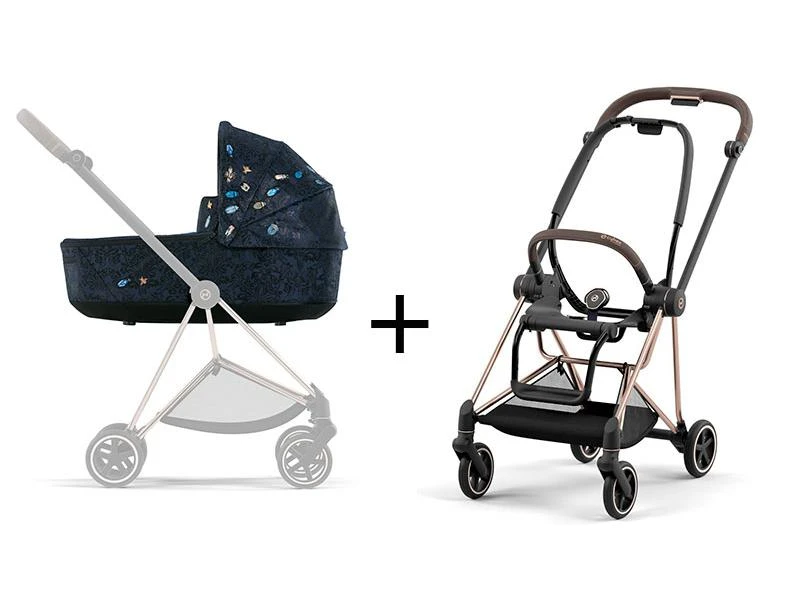 CYBEX BU605 - Poussette MIOS 3 Châssis Rose Gold Nacelle Jewels Of Nature Platinum 1 CYBEX BU605 - Poussette MIOS 3 Châssis Rose Gold Nacelle Jewels Of Nature Platinum