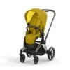 CYBEX BU628 - Poussette PRIAM 4 Châssis Rose Gold Habillage Mustard Yellow