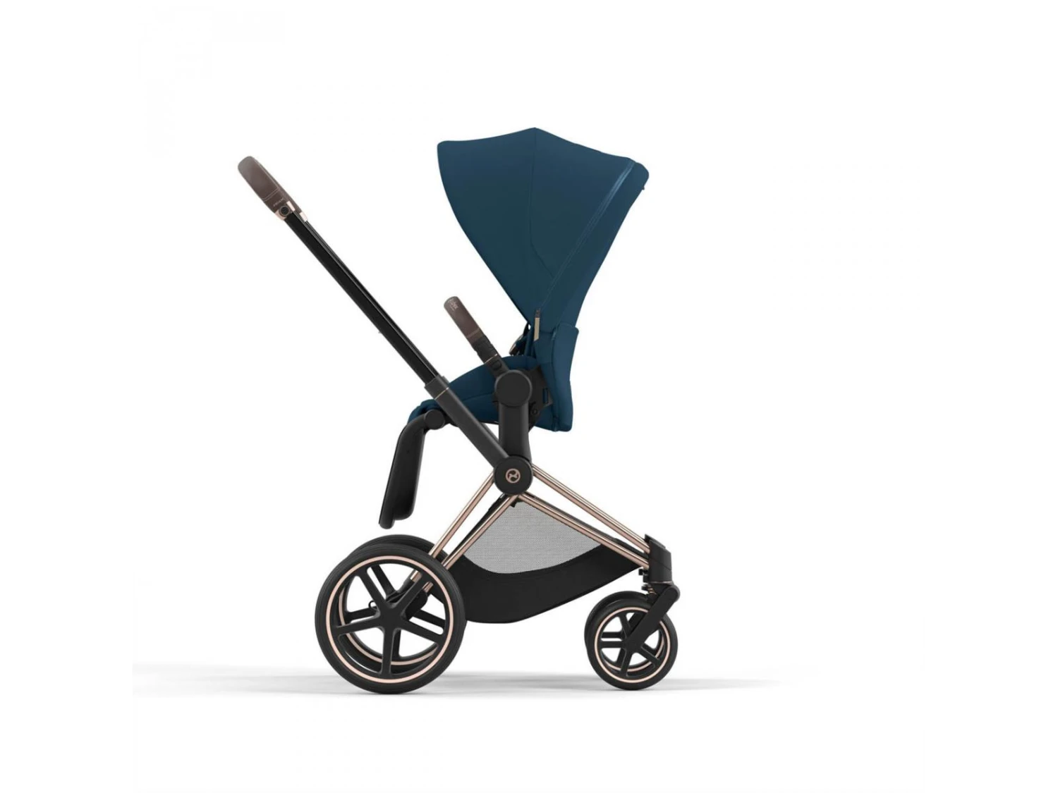 CYBEX BU630 - Poussette PRIAM 4 Châssis Rose Gold Habillage Mountain Blue 3 CYBEX BU630 - Poussette PRIAM 4 Châssis Rose Gold Habillage Mountain Blue – Image 3