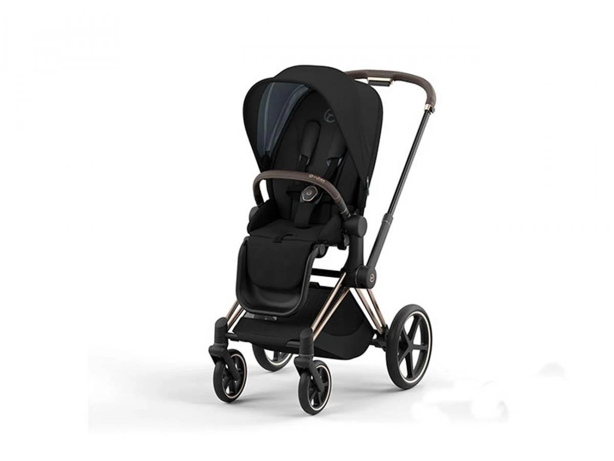 CYBEX BU632 - Poussette PRIAM 4 Châssis Rose Gold Habillage Onyx Black (matière Recyclé) 1 CYBEX BU632 - Poussette PRIAM 4 Châssis Rose Gold Habillage Onyx Black (matière Recyclé)