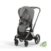 CYBEX BU634 - Poussette PRIAM 4 Châssis Rose Gold Habillage Pearl Grey (matière Recyclé)