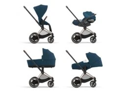 CYBEX BU670 - Poussette PRIAM 4 Châssis Rose Gold Nacelle Mountain Blue -Poussette Promotion Boutique cybex bu670 poussette priam 4 chassis rose gold nacelle mountain blue 1600