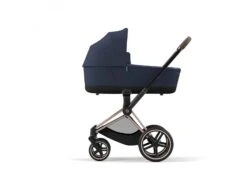 CYBEX BU672 - Poussette PRIAM 4 Châssis Rose Gold Nacelle Nautical Blue
