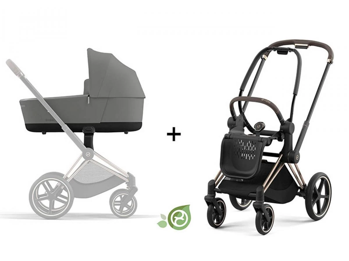 CYBEX BU682 - Poussette PRIAM 4 Châssis Rose Gold Nacelle Pearl Grey (matière Recyclé) 2 CYBEX BU682 - Poussette PRIAM 4 Châssis Rose Gold Nacelle Pearl Grey (matière Recyclé) – Image 2