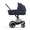 CYBEX BU684 - Poussette PRIAM 4 Châssis Rose Gold Nacelle Dark Navy (matière Recyclé)