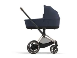 CYBEX BU684 - Poussette PRIAM 4 Châssis Rose Gold Nacelle Dark Navy (matière Recyclé)