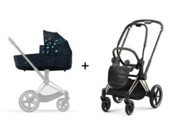 CYBEX BU686 - Poussette PRIAM 4 Châssis Rose Gold Nacelle Jewels Of Nature
