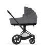 CYBEX BU698 - Poussette PRIAM 4 Châssis Rose Gold Nacelle Simply Flowers Dream Grey
